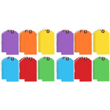 600Pcs Colored Hang Tags with Elastic Strings Blank Paper Writable Gift Tags Shipping Tags Price Tags for All Occasions