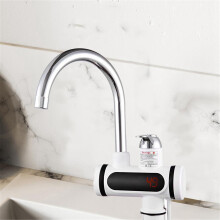 2X Elektrischer Warmwasserbereiter Wasserhahn Temperaturanzeige Sofortiger Durchlauferhitzer Wasserhahn für Küche Badezimmer EU-Stecker