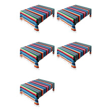 5X Mexican Blanket Sarape Picnic Rug Throw Tablecloth Hot Rod for Yoga Party , 120X180cm