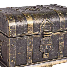 5X Pirate Treasure Chest Decorative Treasure Chest Keepsake Jewelry Box Plastic Toy Treasure Boxes Large Size B