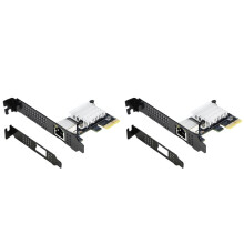 2X Neue 10G-Ethernet-Netzwerkkarte, 1 Port, PCIe 4.0 X1, 10G RJ45 LAN-Karte für Realtek 8127 (PXE), Multi-Gigabit-Netzwerkgeschwindigkeiten