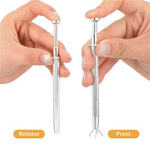 9Pcs Grabbers Tool Holder Set Jeweler'S Pick Sprinkle Pen Jewelry Tweezers 4 Claw Piercing for Tiny Objects Chip