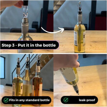 4X Wine Chiller Stick, Wine Cooling Stick, Wine Cooling Stick, 3-in-1 Stainless Steel Wine Cooler Stick with Nozzle