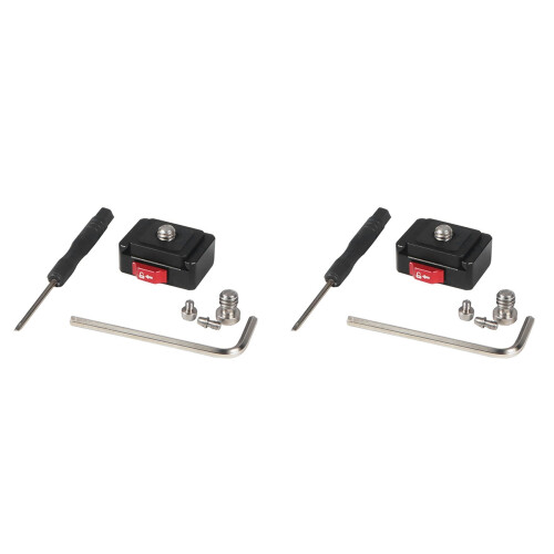 2X Anti-Shake  Quick-Release Mount Kit Sportcamera Quick-Release Kit Geschikt voor Invullichtmicrofoonmonitor