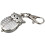 2X Owl Pocket Watch with Key Chain 40 X 25 mm Silver 6