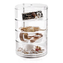 3X Aufbewahrung Box für Kinder Haar Zubehör, Haar Nadel Kopf Seil Schmuck, Aufbewahrung Box für Gummi Bänder, Rotation der Transparenten Box