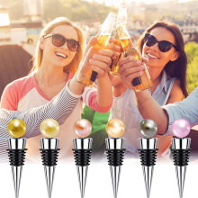 12 Pieces Metal Bottle Stopper Blank Zinc Alloy Wine Bottle Stopper Kit Reusable Wine Saver Corks Bottle Stopper Set