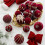 8X Weihnachtskugeln, Ornamente, Weinrot, Beflockung, Weihnachtsbaumschmuck, Neujahr, Weihnachtskugeln A 5