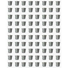 Canele Mold, Cannele Muffin Cup, 80Pcs Non-Stick Cannele Mould Gray-Black Canneles