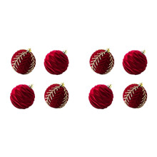 8X Boules de Noël Ornements Vin Rouge Flocage Arbre de Noël Décoration Nouvel An Noël Sphères A