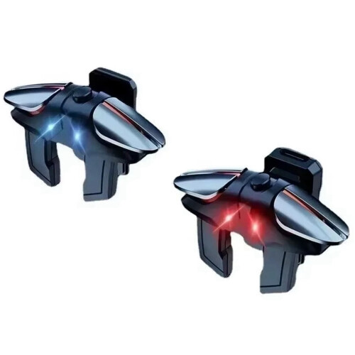 4X 6 Finger Mobile Phone Alloy Pulse Auto Fire Game Trigger for PUBG Aim L1R1 Key Button for IOS Android 1