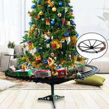 2X Christmas Train Set Railway Train Carriage Toy Christmas Train Tree Decoration Track Electric Toy Children Gift