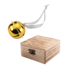 3X Weihnachtsglocke „Magic Faith", Weihnachtssouvenir „Magic Faith", Weihnachtsbaum-Heimdeko-Souvenir, Gold