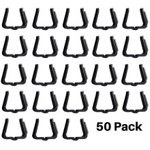 100er-Pack Weihnachtsbeleuchtungsclips, Außenhaken, Weihnachtsaufhänger für Weihnachtsdekoration, Dachrinne, Zaun, Schwarz