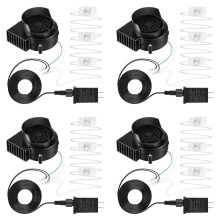 4X Replacement Fan Blower, 12V 0.8A Air Blower with 3 LED Light String for Inflatables Indoor Outdoor US Plug