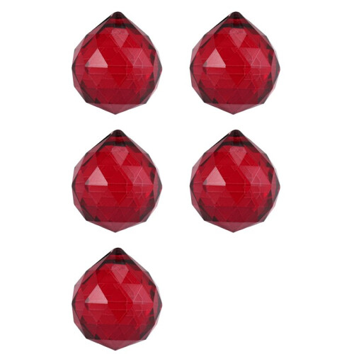 5pcs 30mm Red Crystal  Prisms
