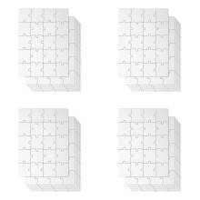 24X Sublimatie Blanks Puzzels DIY Lege Puzzel voor Sublimatieoverdracht Thermische Overdracht Hittepers Afdrukken Ambachten A5