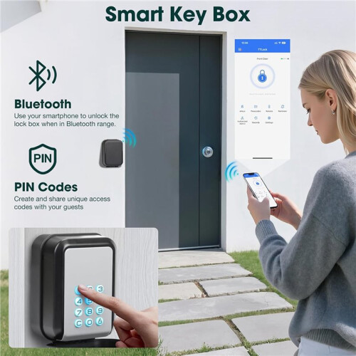2X  Key Lock Box Electronic  Lock Box with APP Control and PIN Code Type 2
