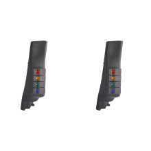 2X A Pillar Panel Kit with 4 LED Boat Rocker for JK JKU 2011-2017 Left-Hand Drive