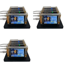 12X 987KH/S NMMiner NerdMiner+4 Slots Stand Upgraded Harshrate 2.8 Inch Display Bitcoin Crypto Solo Lottery Miner