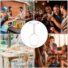 14Fl Oz Upside Down Cocktail Glass Upside Down Martini Glass Wine Glass Unique Fun Upside Down Wine Glass Inverted 6Pcs