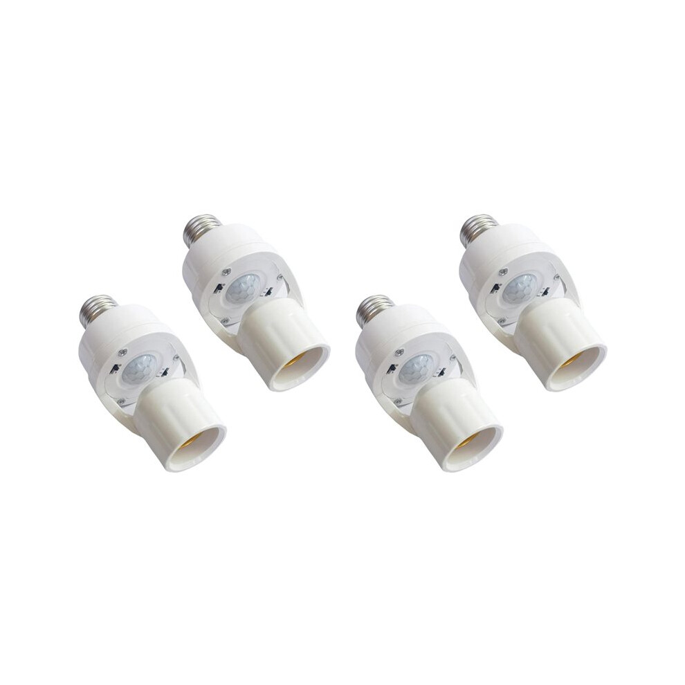 4X E27 Pir Motion Sensor Bulb Socket Adapter Auto /Off With Induction And Adjustable Infrared Light 6033393262155