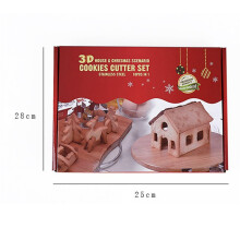 54 Stücke 3D Lebkuchen Haus Edelstahl Weihnachten Szenario Ausstech Formen Set Keks Form Fondant Cutter Backen Werkzeug