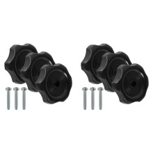 6 Pack Black 1inch Shaft RV Window and Vent Knob Interior Hardware Window Replacement Trailer Knob RV Window Knob