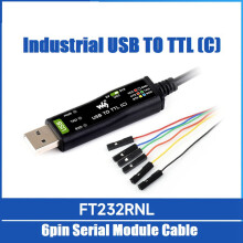 2X Waveshare Câble de Module Série USB Industriel Vers TTL (C) 6 Broches FT232RNL pour Module de Débogage de Port Série Raspberry Pi 5