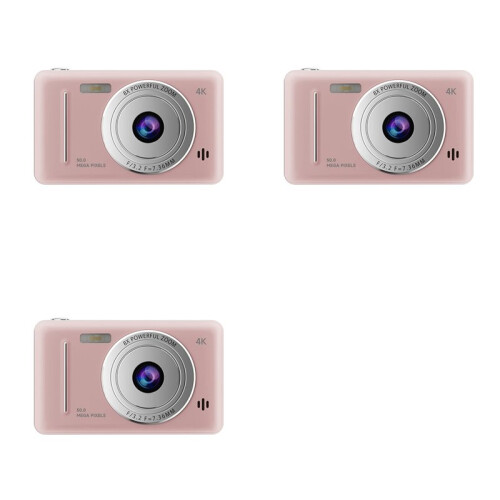 3X 4K Digital Camera Retro CCD Camera Entry-Level Camera Dual Camera Flash 50 Million Pixels Auto Focus Camera,A