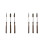 Pinstriping Brush Kit,6 Pcs Professional Striping Brushes Long Liner Script Scroll Rigger Brushes 1