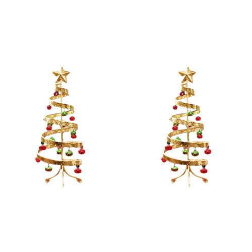 2X Iron  Bell  Christmas Tree Desktop Simulation Christmas Tree Display Christmas Decorations As Shown