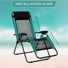 2X Chair Replacement Fabric with 8 Bungee Cord Lounge Chair Cloth Mesh Repair Kit for Patio Recliner Outdoor Lawn Pool A