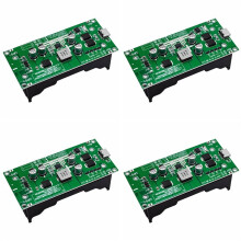 4X Type-C 15W 3A 18650 Lithiumbatterijladermodule - Step- Booster Snel Opladen UPS-Voedingsconverter 5V