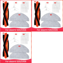 3Ensemble pour  Robot Aspirateur S20/D106 Pièces Brosse Latérale Principale Filtre HEPA Chiffon de Vadrouille Pièces de Rechange Kit Accessoires