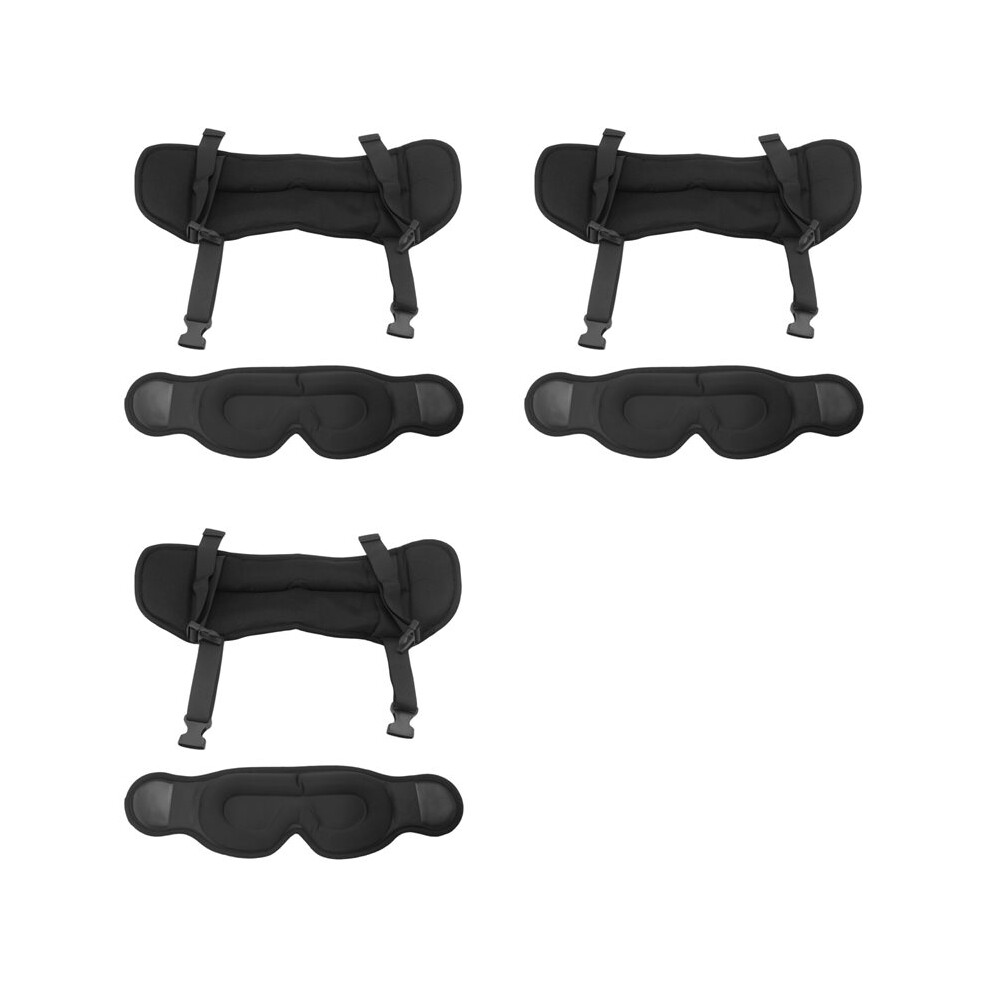 3X Travel Pillow, Airplane Neck Pillow for Long Flight, Oversized  Strap with Eye Mask 360Support Headrest