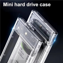 3X Custodia per HDD SSD da 2,5 Pollici A USB 3.1 Tipo C 4 TB Custodia Trasparente per Disco Rigido Esterno Compatibile con UASP III Laptop