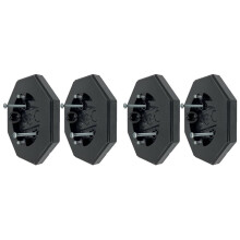 4er-Pack Abstellgleis-Montageblock 8161, Vertikales Abstellgleis-Lampen-Achteck-Montageset mit Eingebauter Box für Glatte, Flache Außenbereiche