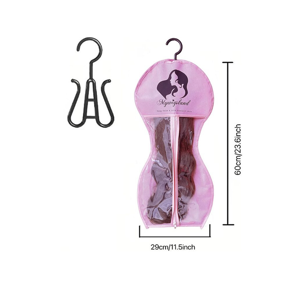 Wig Storage Bags with Hanger,Wig Hanger for Multiple Wigs,Wig Storage Bags,-Shaped Wig Storage Bag 9 PCS