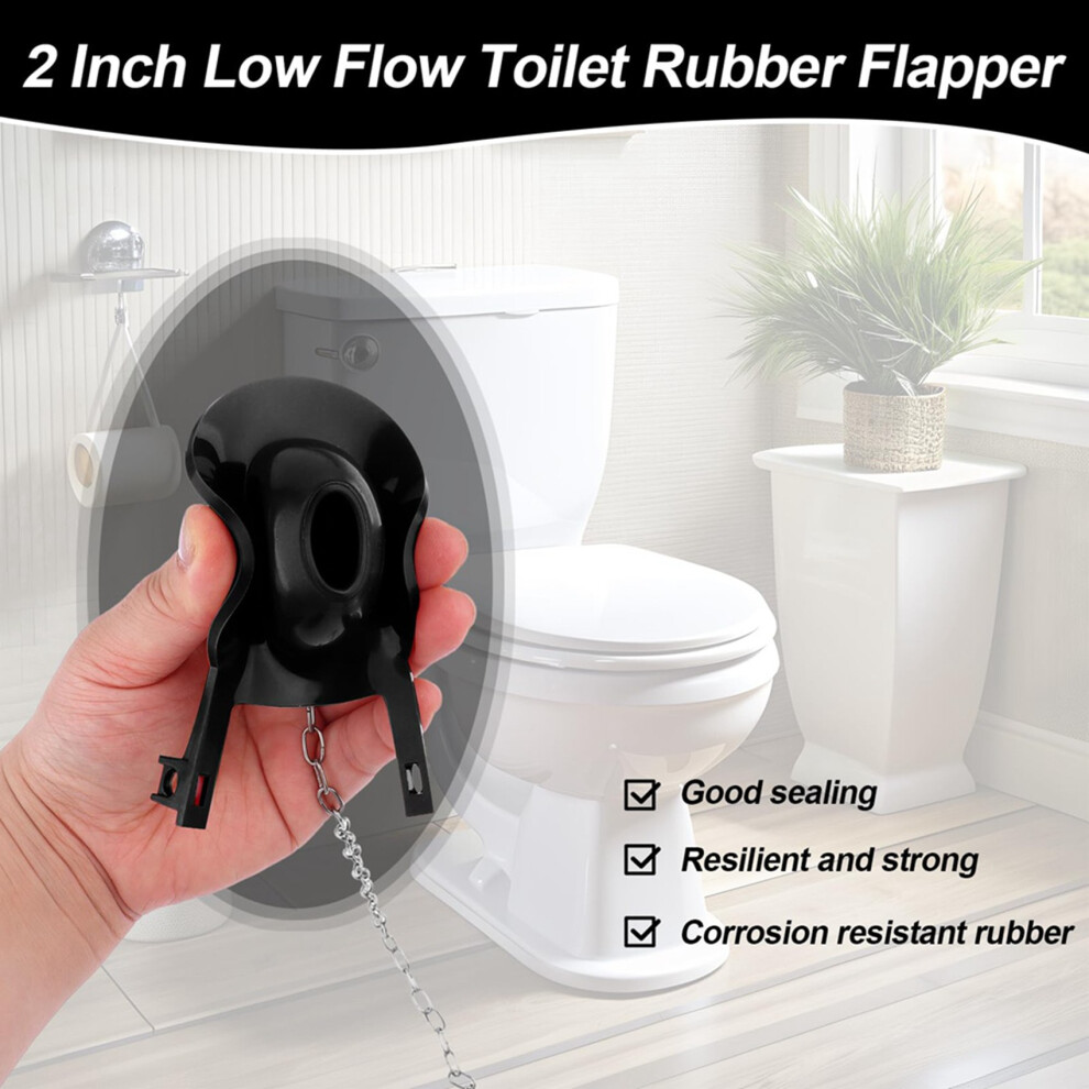 2X Universal Toilet Flusher Replacement Kit Toilet Flush Flapper Repair Kit Include Toilet Fill Valve Flapper Handle 6033079446671