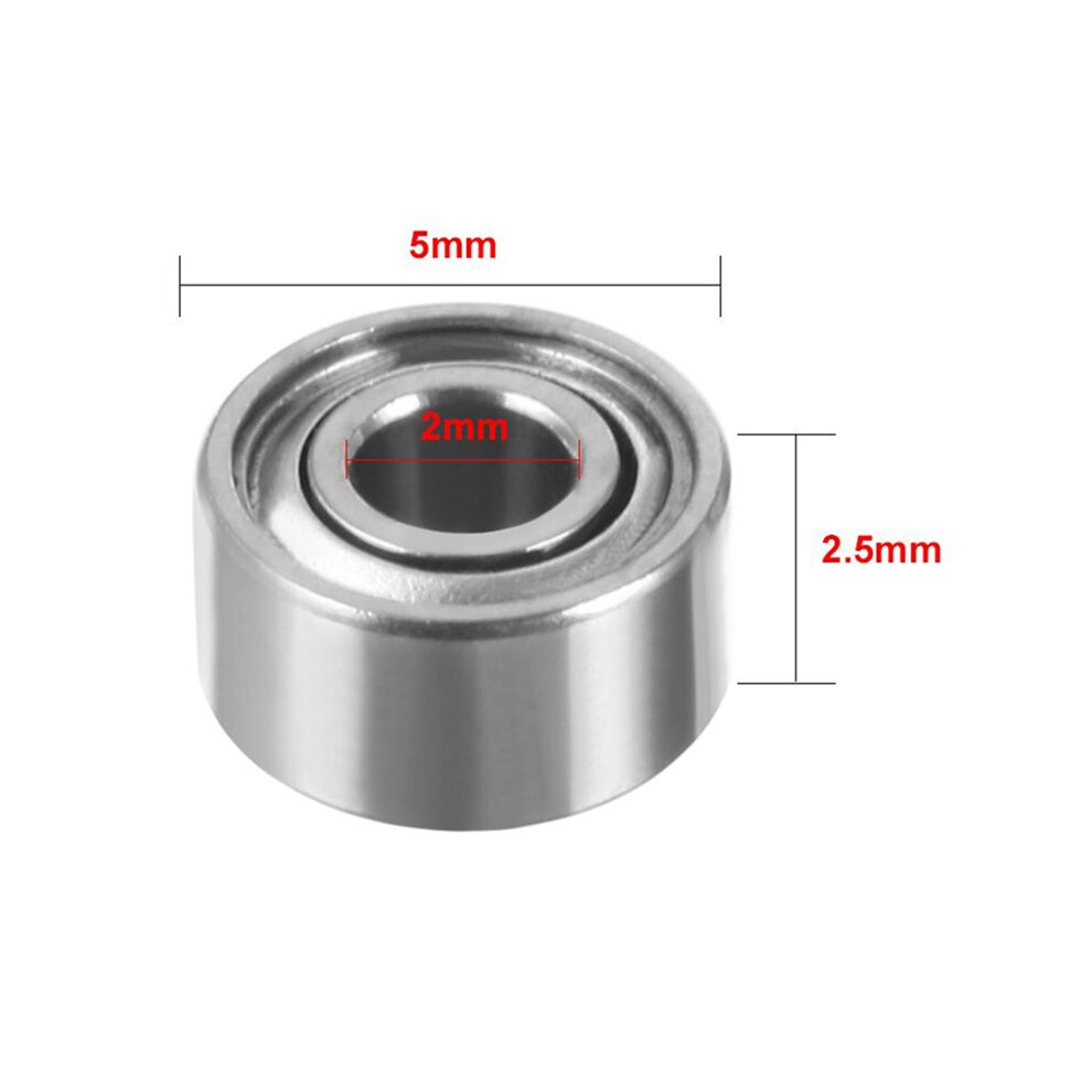 Miniature Sealed Metal Shielded Metric Radial Bearing Model: Mr52-Zz 2X5x2.5mm 100Pcs 6032370652996