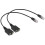 8X Headset Adapter RJ9 Plug Dual 3.5 mm Audio Socket Socket to Plug RJ9 Plug Adapter Converter Cable for Telephone 3