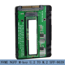 2X SFF-8639 NVME U.2 to NGFF M.2 M-Key PCIe SSD Case Enclosure for Mainboard Replace SSD 750 P3600 P3700