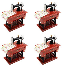 4X Plastic Sewing Machine Style Music Box Hand Crank Vintage Music Boxes Festival Gift New Year Gift Birthday Gifts