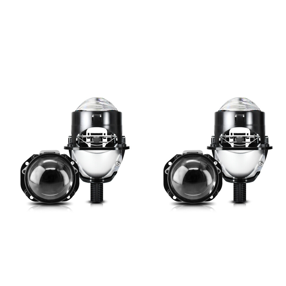 4Pcs 2.5Inch Bi Led Projector Lens For H4 H7 9005 9006 Led Lenses Headlight Bulbs 8000Lm 6000K With Hi/Lo Lhd White 6031372832276