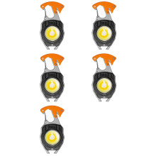 5X Outdoor Portable Keychain Work Light, Multifunctional Waterproof Rechargeable COB Light, Bottle Opener & Screwdrivers