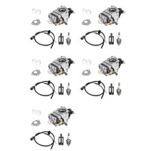 5X Motorrad Vergaser Vergaser 15Mm 2 Takt Vergaser für 43Cc 47Cc 49Cc 50Cc 52Cc Roller ATV Dirt Fahrrad Rasen Mäher