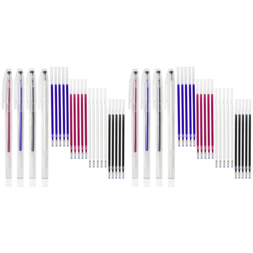 8X Heat Erasable Pens For Fabric 4 Colors Heat Erasable Fabric Marking Pens For Sewing Quilting Embroidery Dressmaking 4762295550757