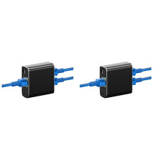 2X Rj45 Splitter 1 auf 2 Gigabit Ethernet Adapter Internet Netzwerkkabel Extender für Laptop PC Tastatur Maus Drucker