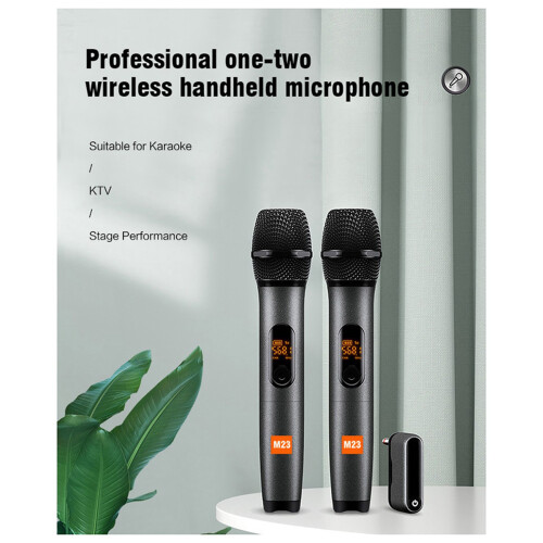 3X Universal Microphone Home Karaoke Microphone USB Wireless Microphone Live Broadcast Radio Digital Display Microphone 2